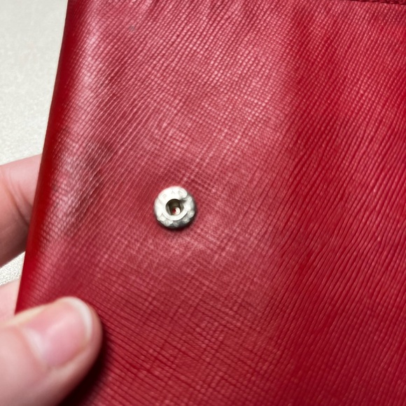 Prada Saffino red trifold Wallet with box - Picture 9 of 15